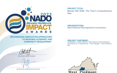 West Piedmont Planning District Commission Receives National Association of Development Organizations 2023 Impact Award